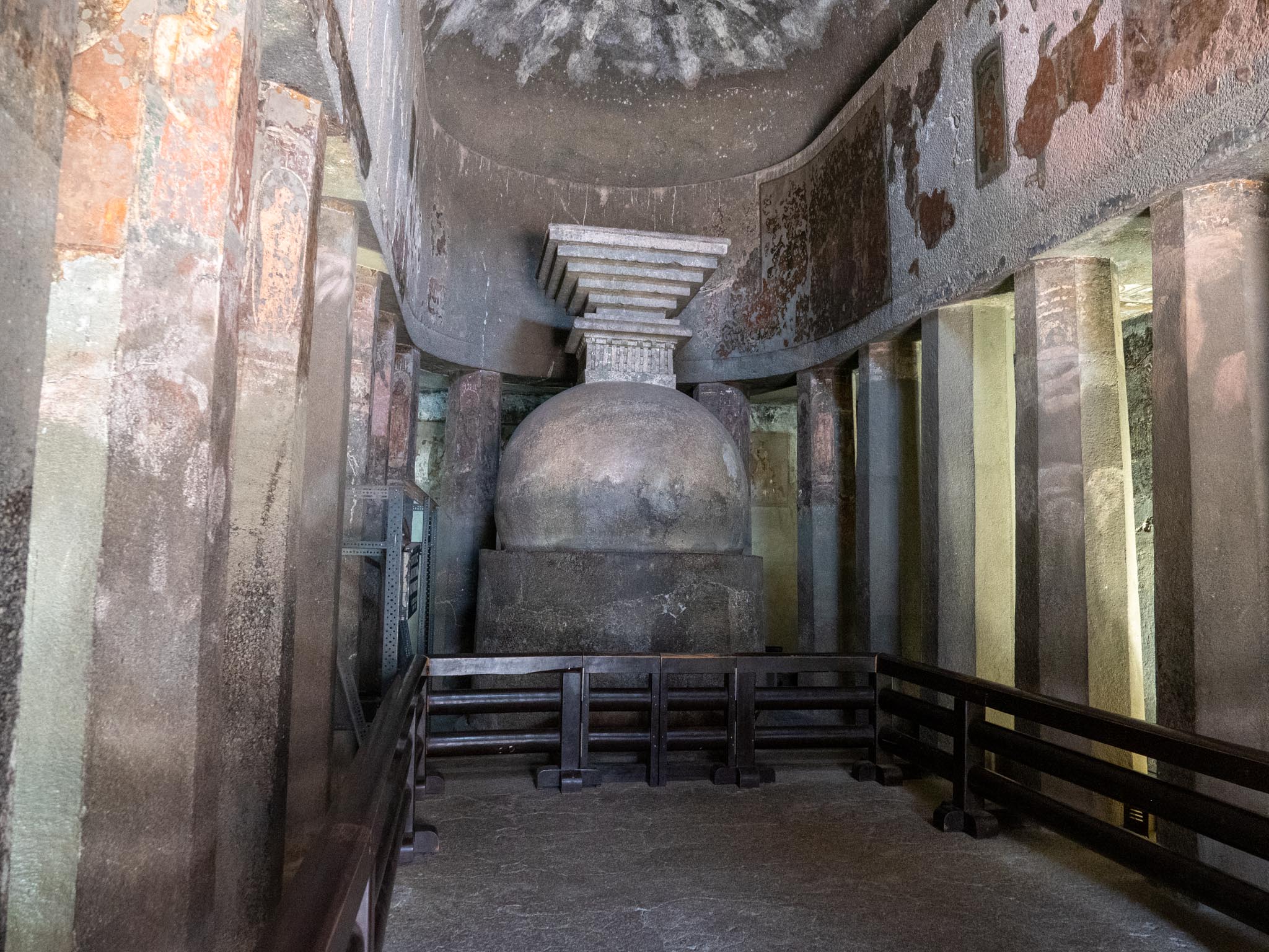 India, Maharashtra, Ajanta Caves - Cave 9