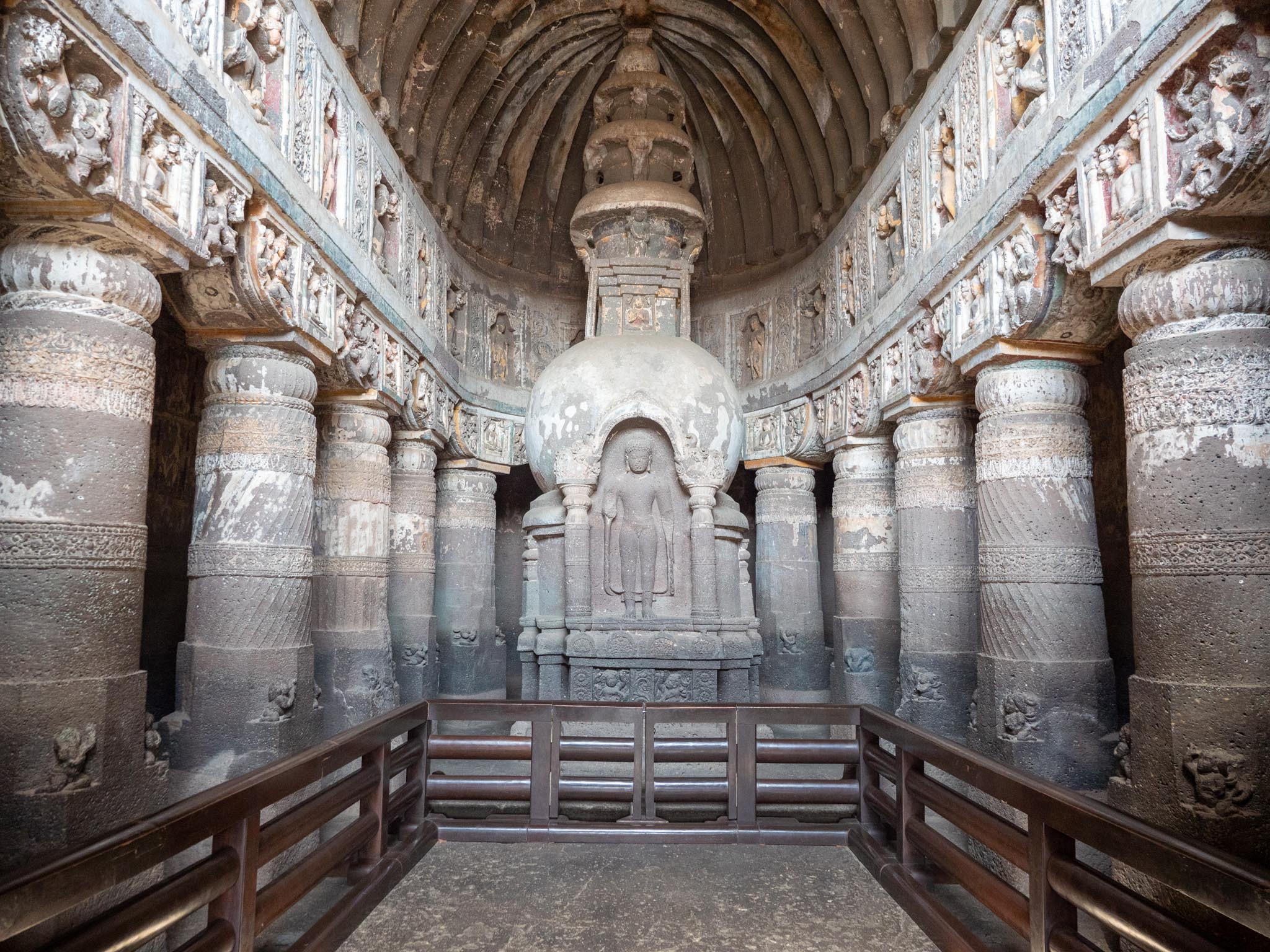 India, Maharashtra, Ajanta Caves - Cave 19