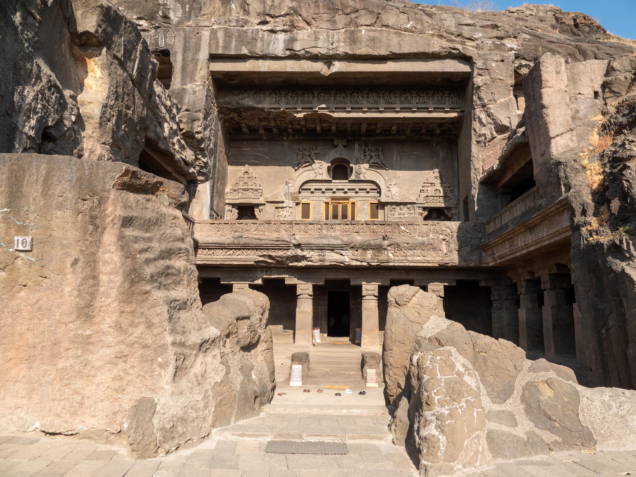India, Maharashtra, Ellora Caves - Cave 10