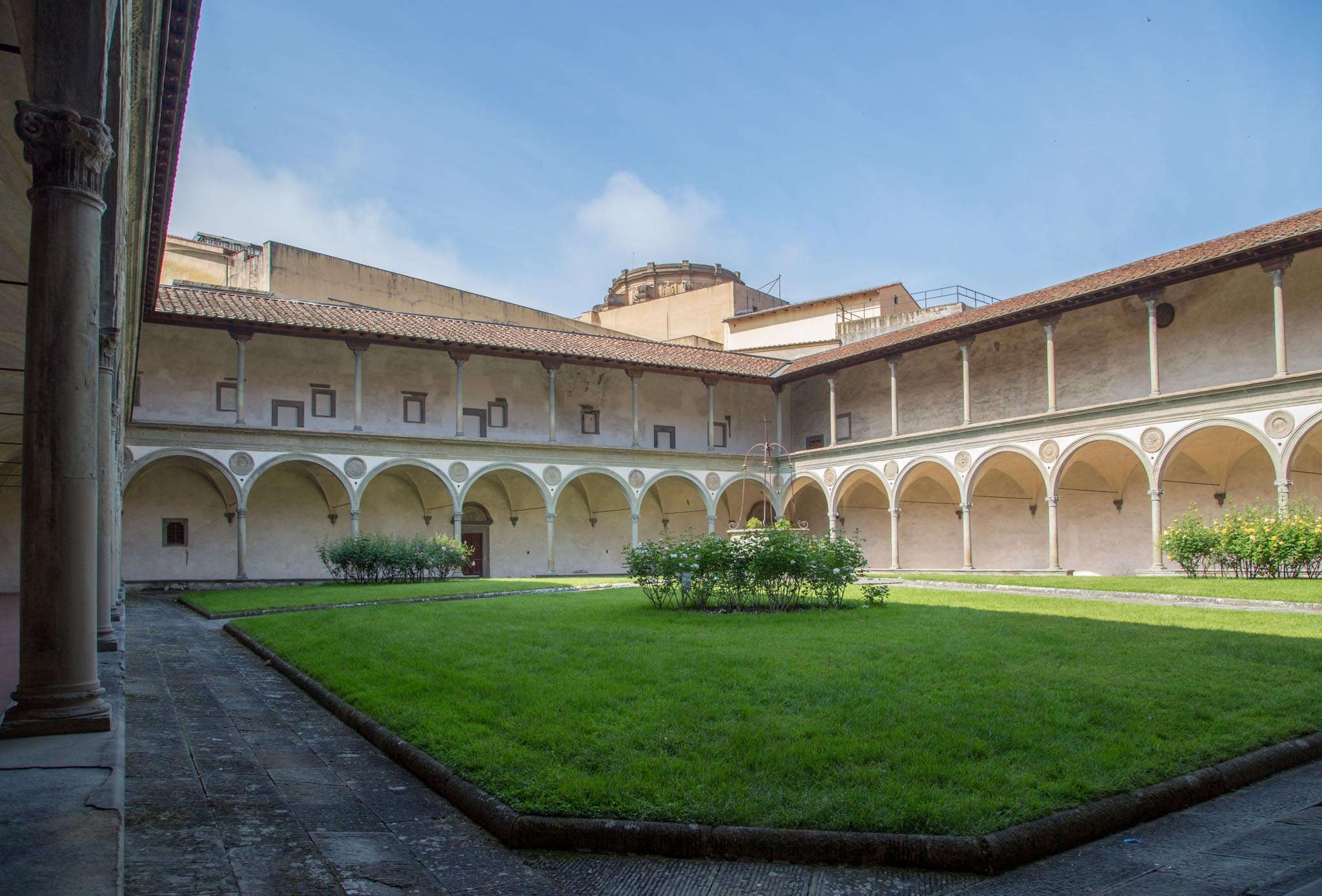 Italy, Florence - Basilica Santa Croce - Cloister