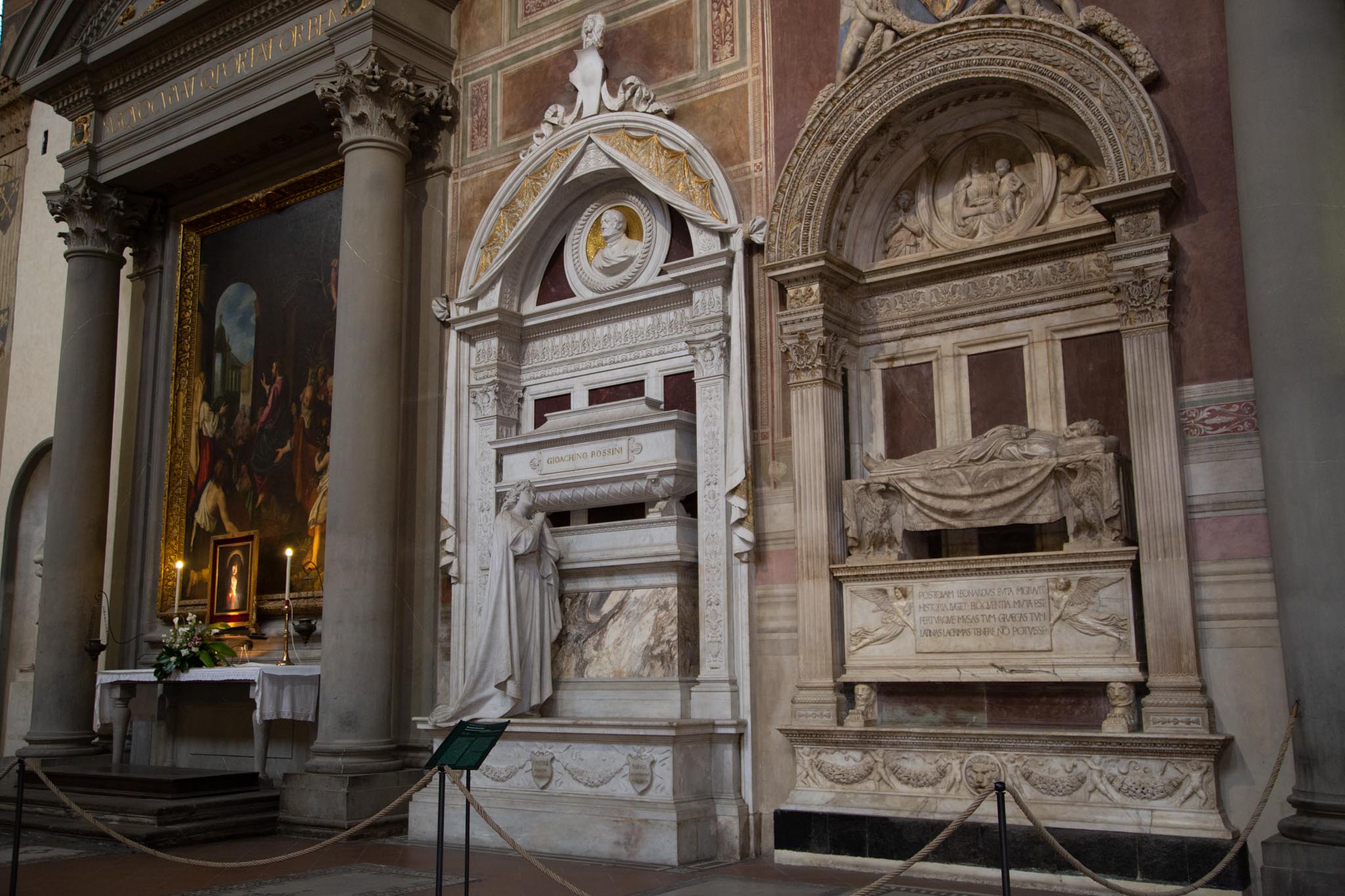 Italy, Florence - Basilica Santa Croce - Giacomo Rossini Tomb