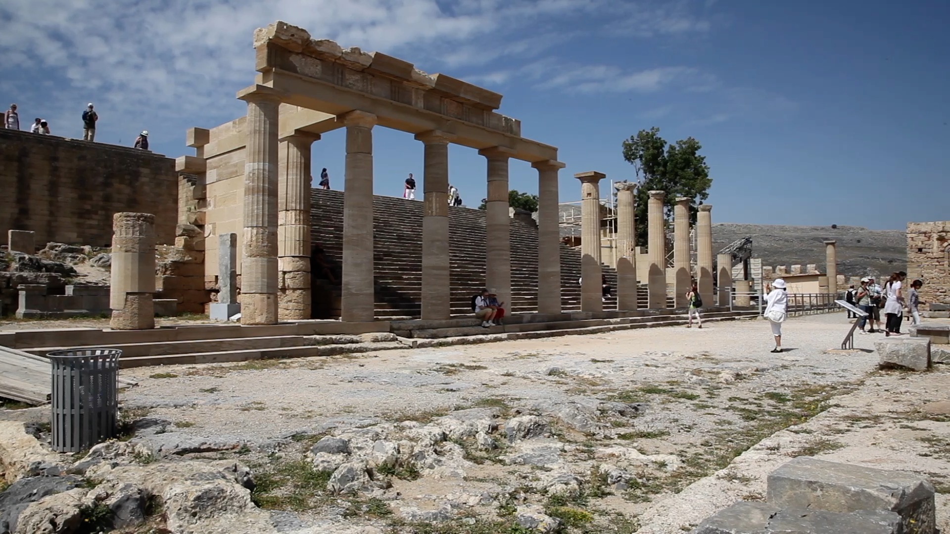 Greece, Rhodes Island - Acropolis of Lindos - Hellenistic Stoa