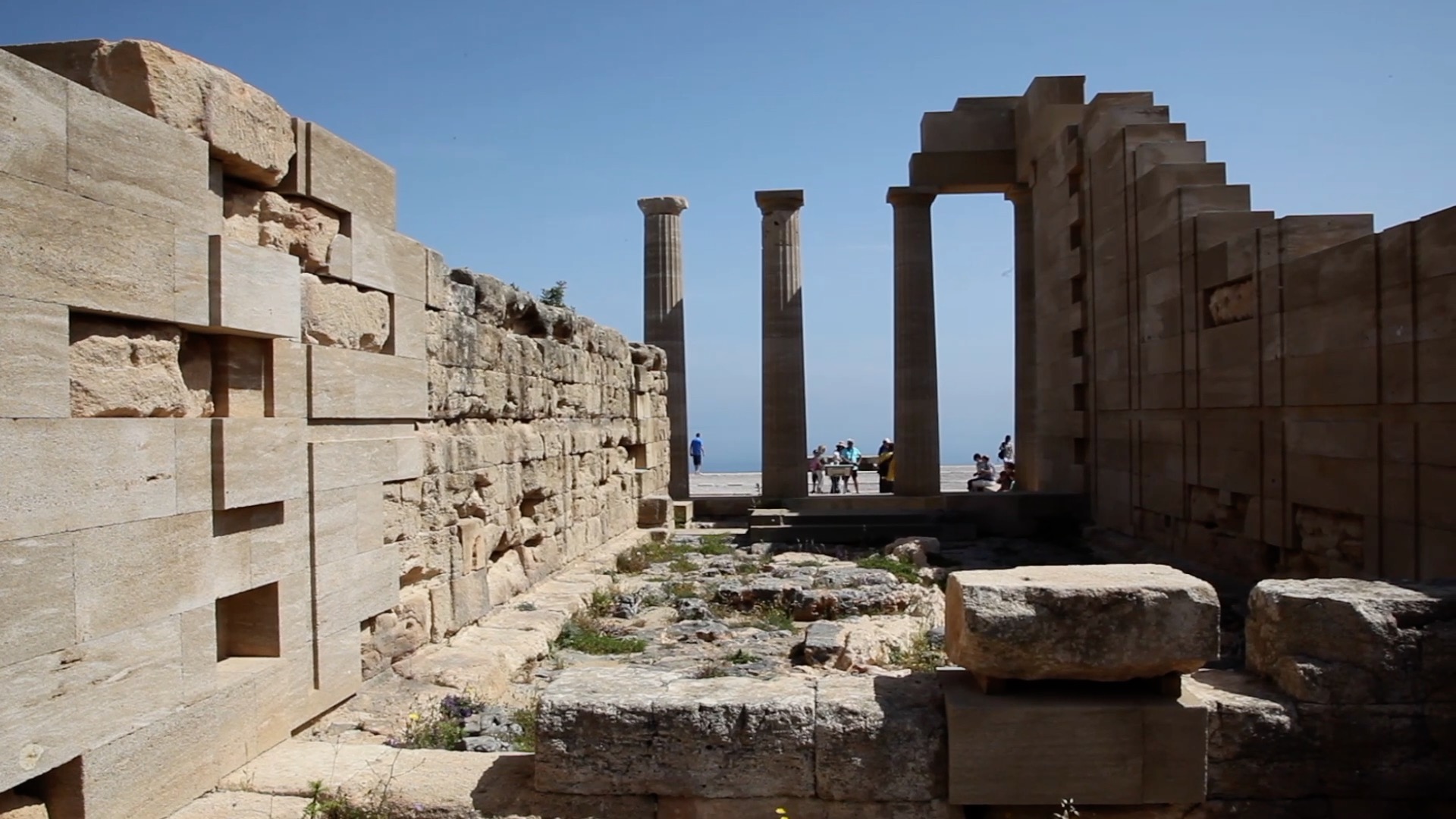 Greece, Rhodes Island - Acropolis of Lindos - Temple of Athena Lindia