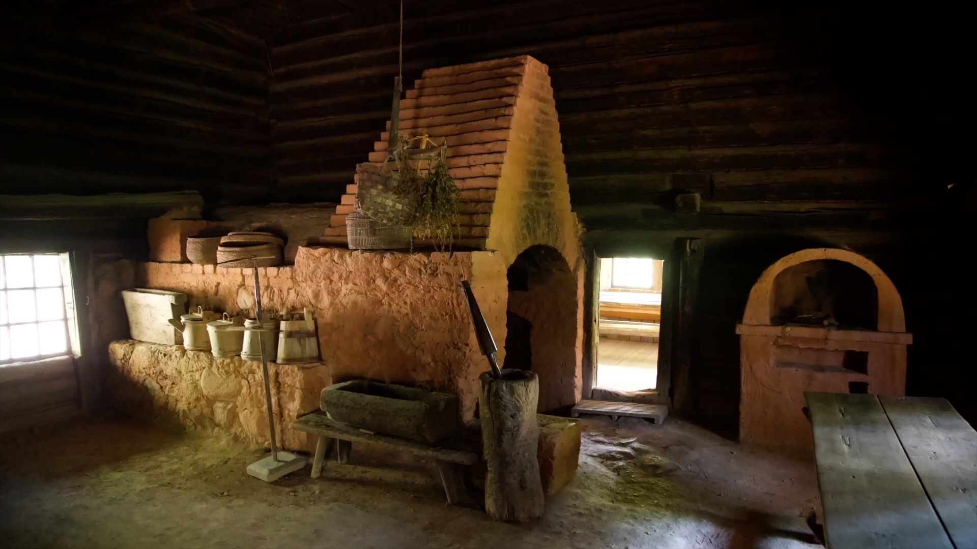 Latvia, Brezi, Traditional Threshing house (was a school), 1767