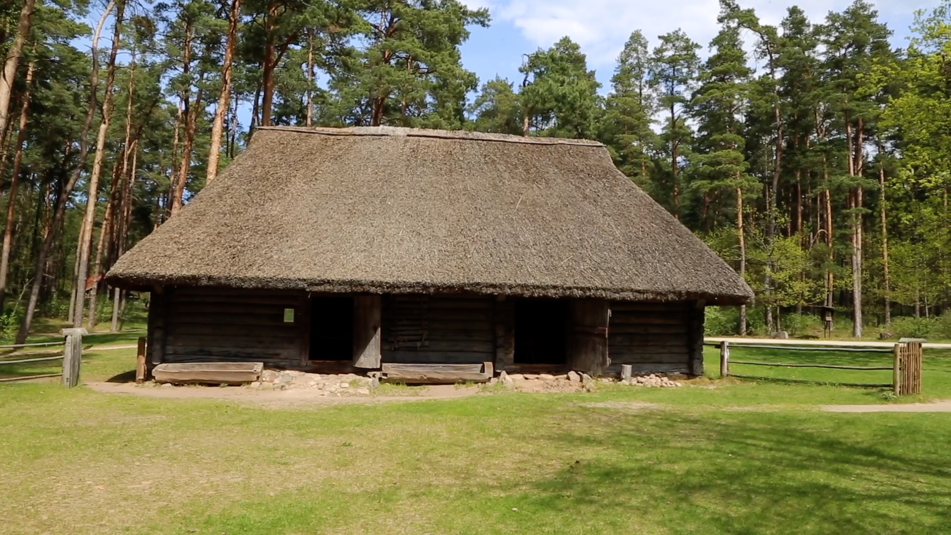 Latvia, Grotkaltini, Traditional Cattle Shead, 1850