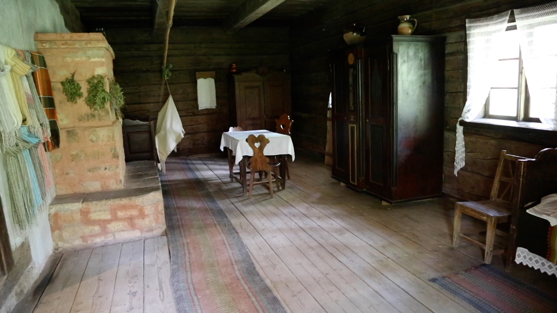 Latvia, Lejas Boji, Traditional Dwelling -Workshop of a peasant weaver, 19th century