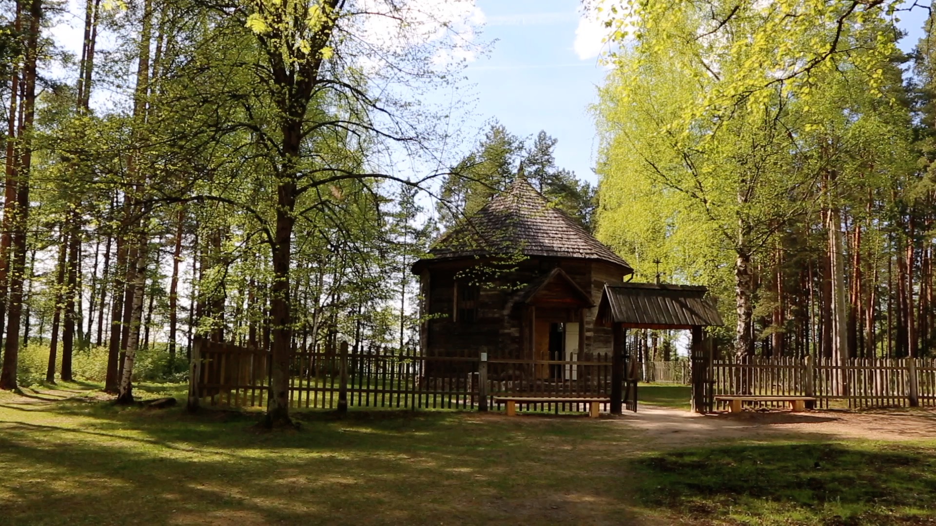 Latvia, Rudzati, Traditional Wooden Chapel, 1815 (00:001:58)
