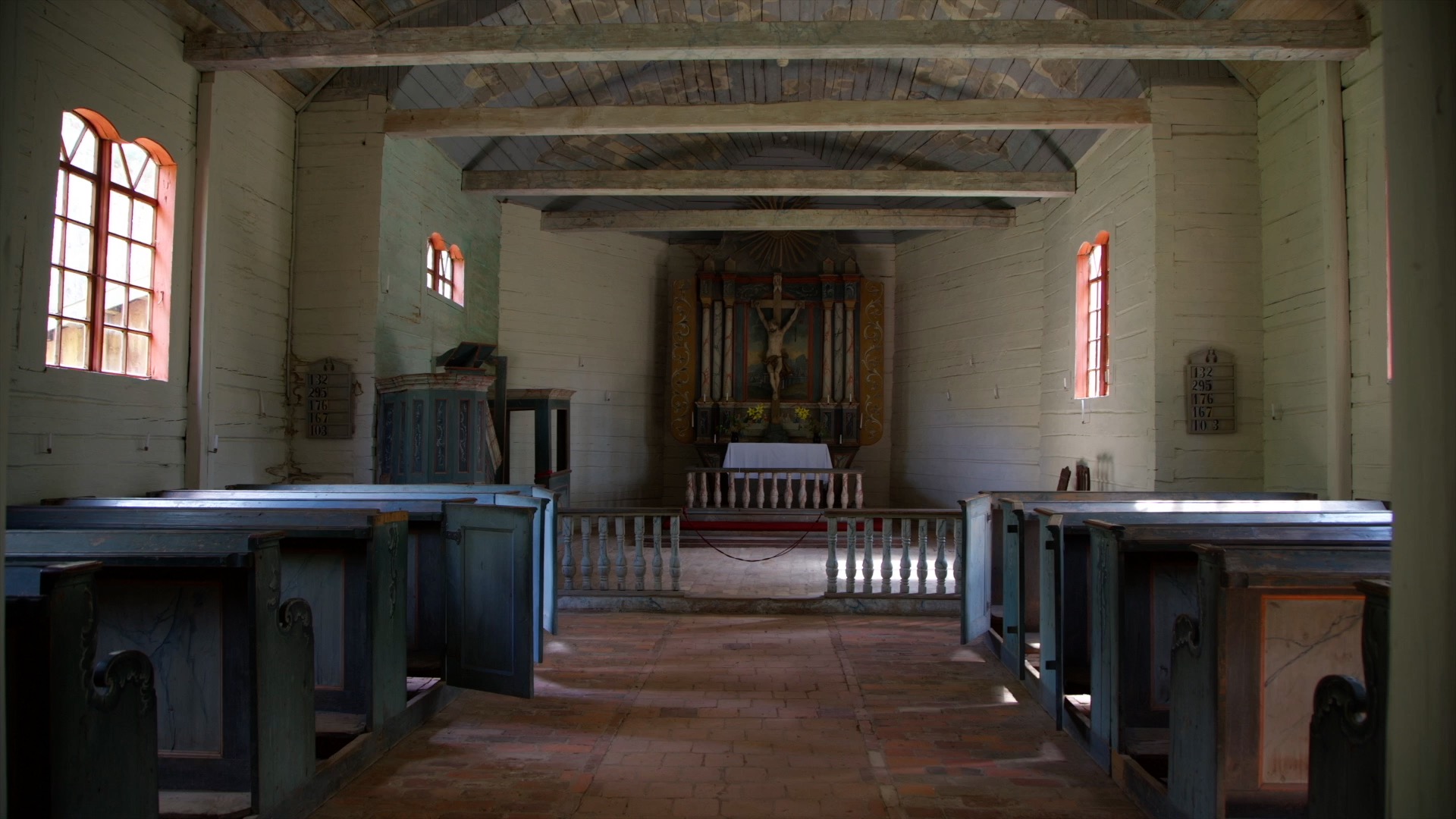 Latvia, Vecborne, Traditional Wooden Church, 19th century