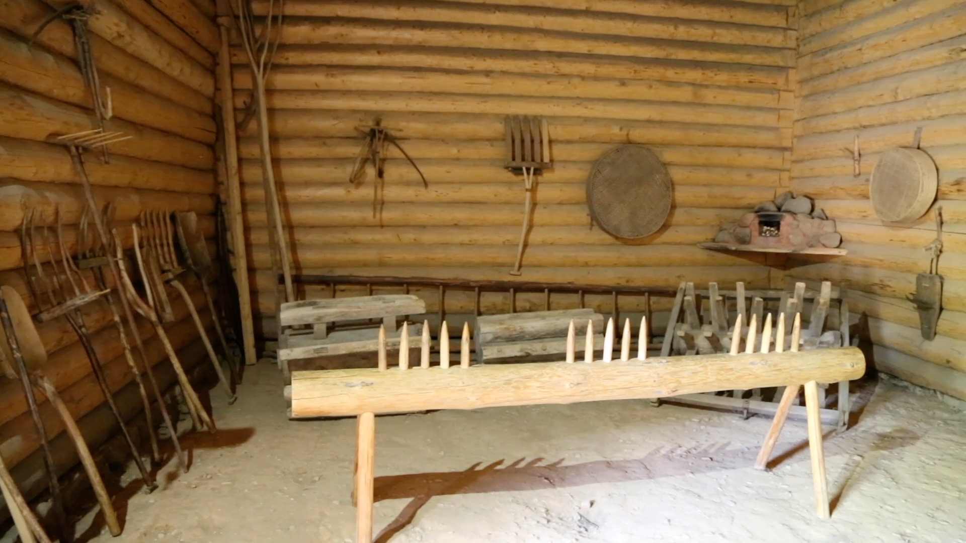 Latvia, Vestiena, Traditional Threshing Barn, 1730