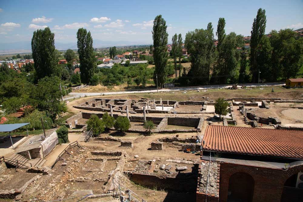 North Macedonia, Heracles Lyncetis ancient city - Portico of the courtroom