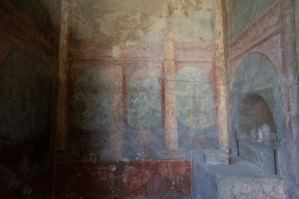 Italy, Pompeii, House of Menander, room with frescoes