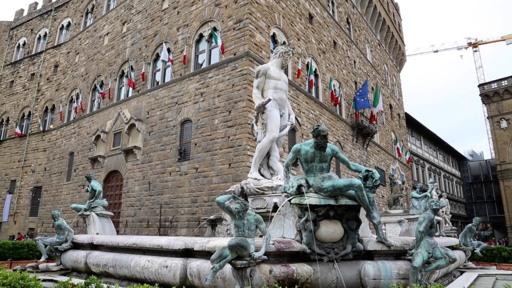 Italy, Florence – Piazza Signoria – Neptune Fountain