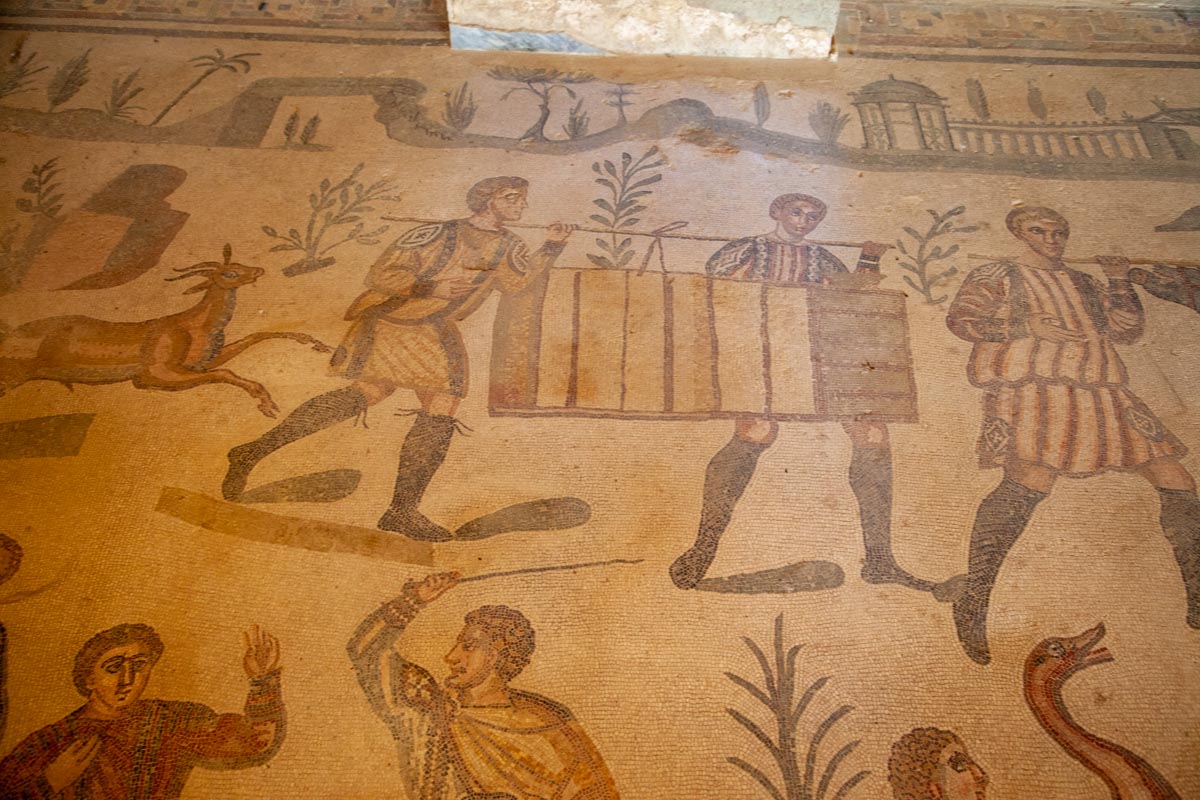 Italy, Sicily – Roman Villa – Villa Romana del Casale -Ambulatory of the Great Hunt