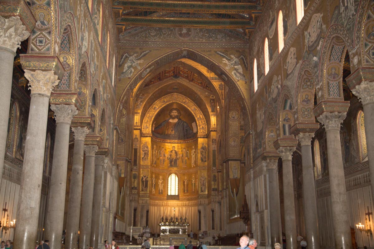Italy, Sicily – Palermo, Monreale Cathedral -nave
