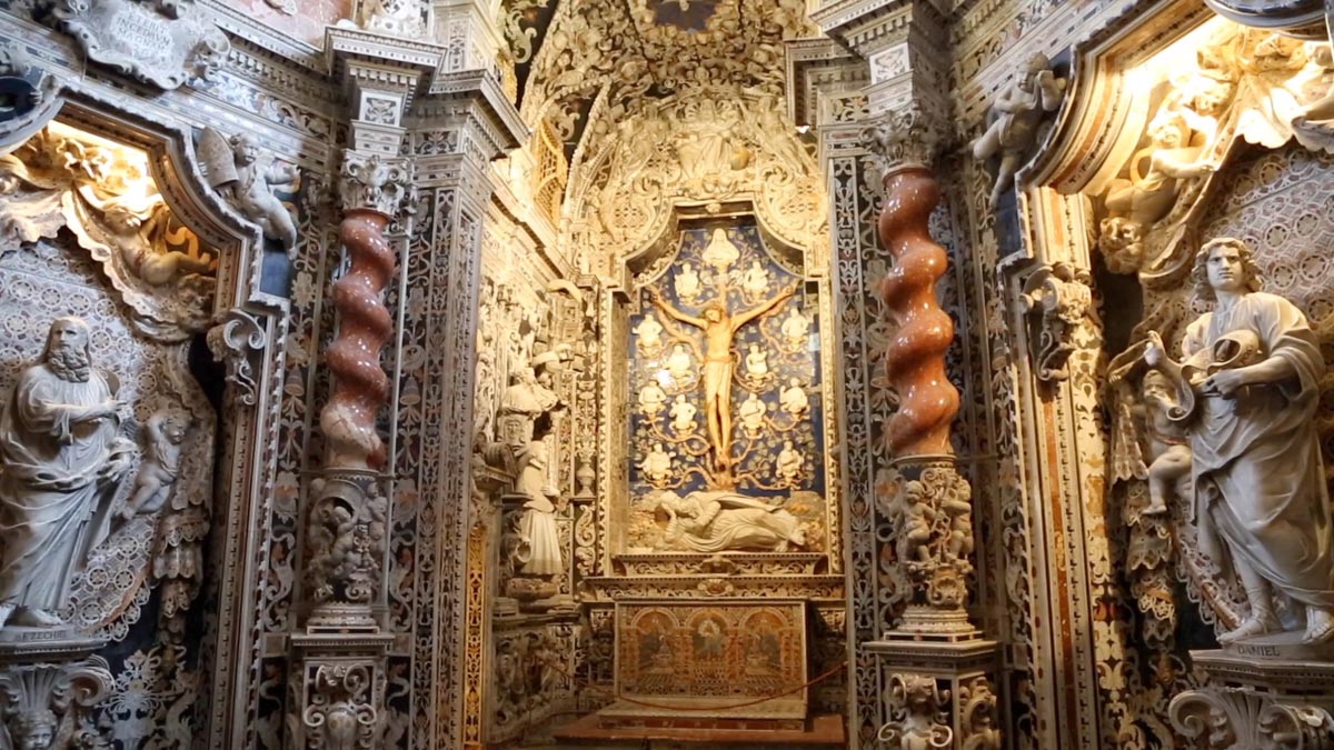 Italy, Sicily – Palermo, Monreale Cathedral -Chapel of the Crucifix – baroque