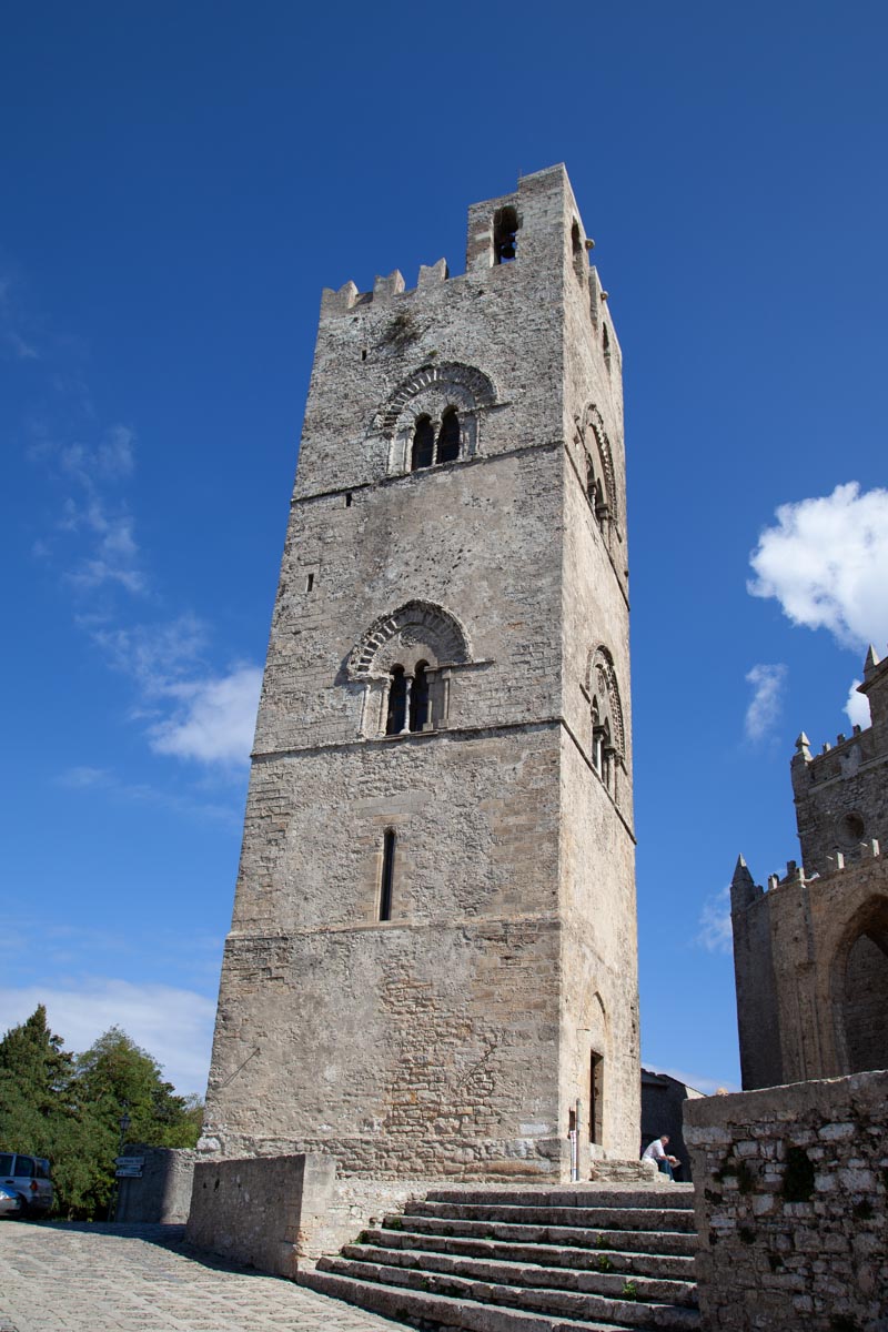 Italy, Sicily – Erice Cathedral – bell tower