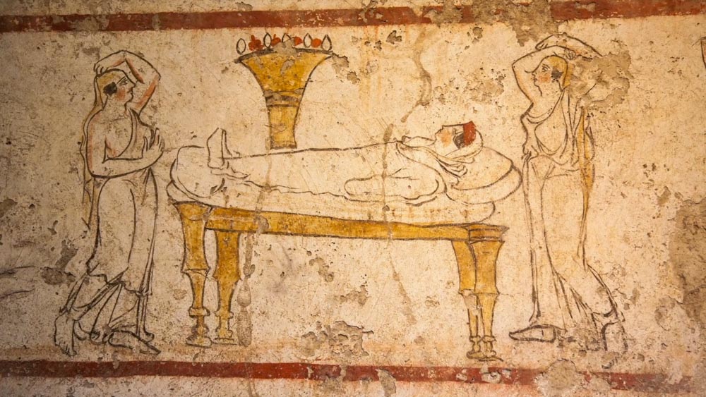 Italy, Paestum – Painted tombs from Lucanian period