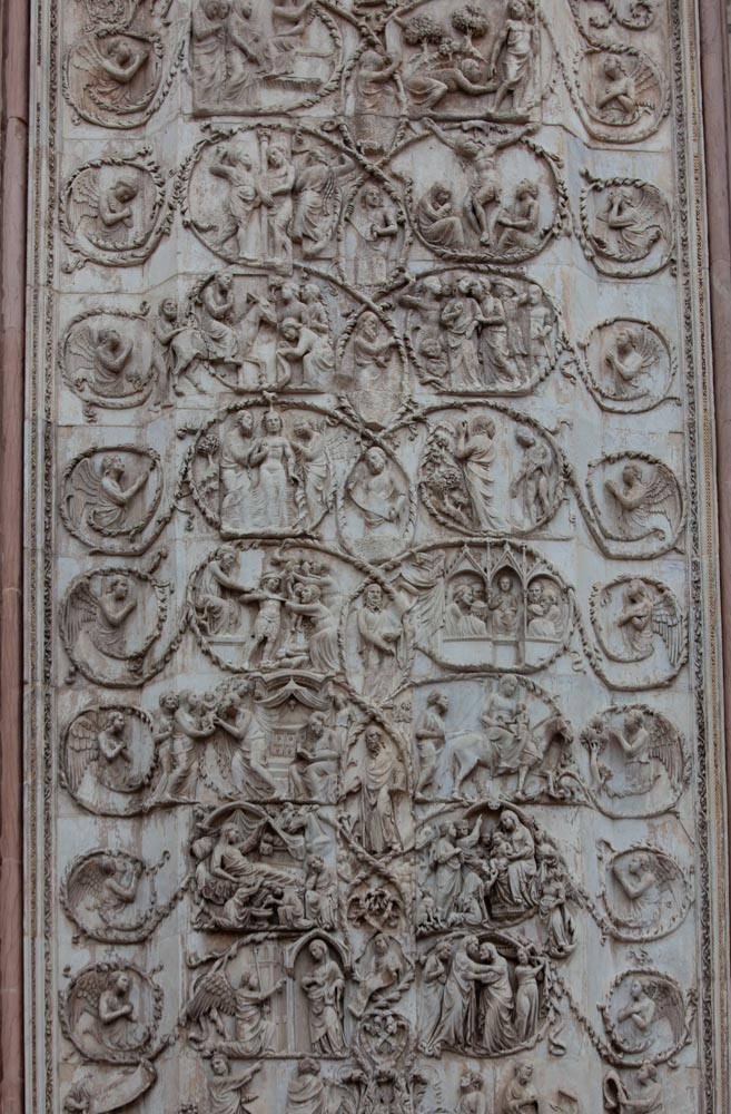 Italy, Orvieto Cathedral – facade-bas relief