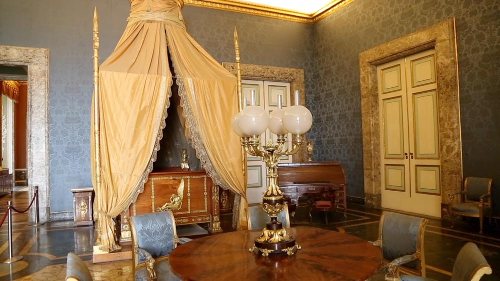Italy, Caserta Palace – Bedroom of Francis II