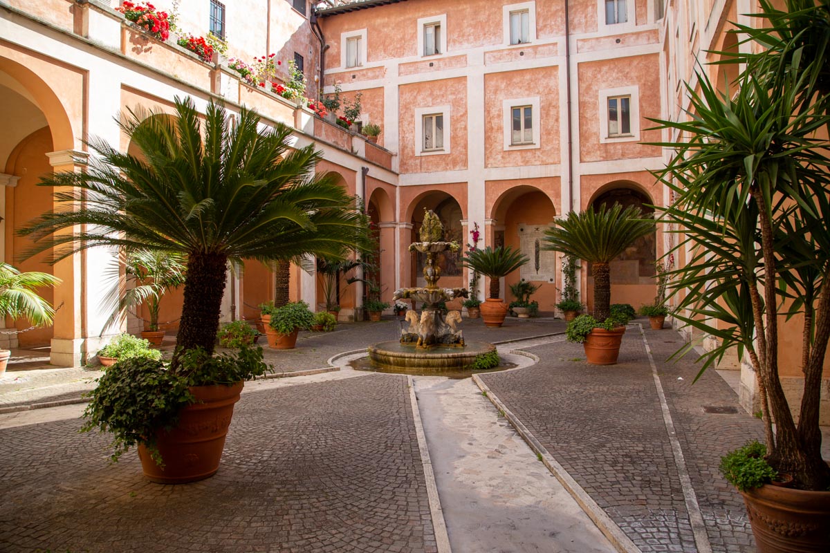 Italy, Rome – Basilica of Saints Cosmus and Damian – Cloister