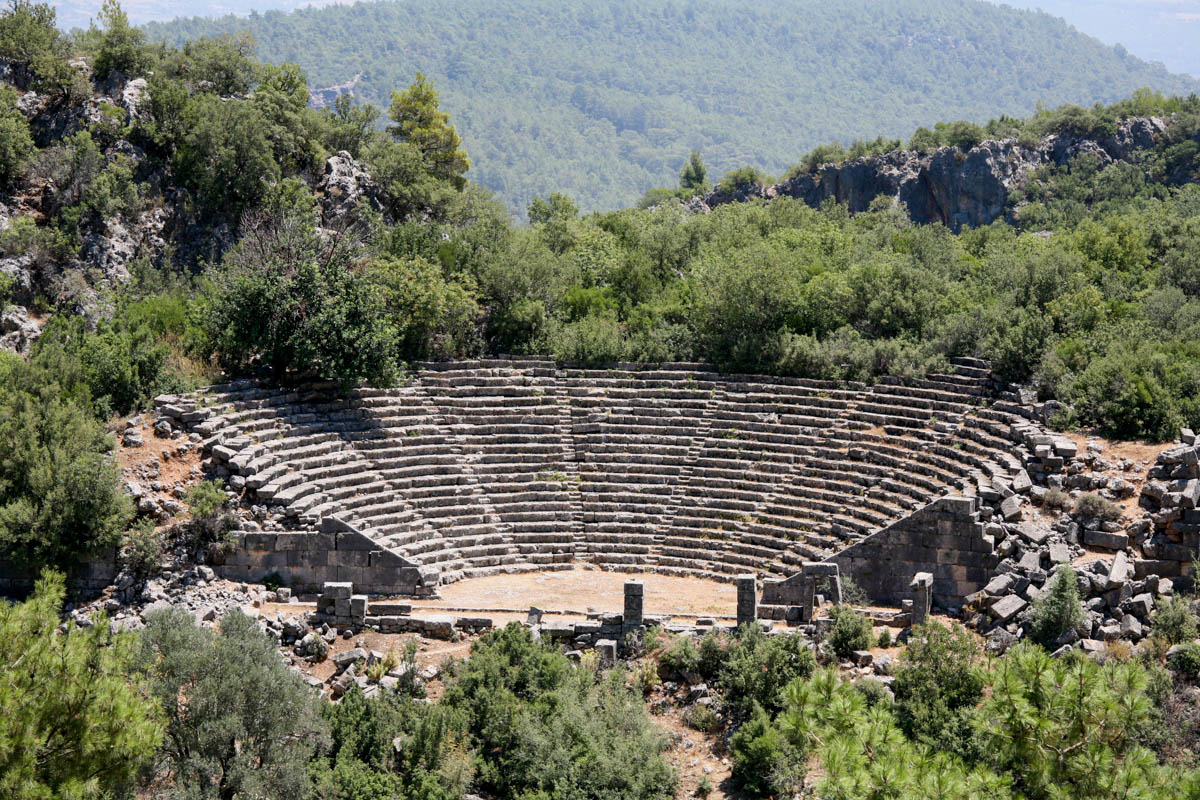 Turkey, Mugla, Pinara view