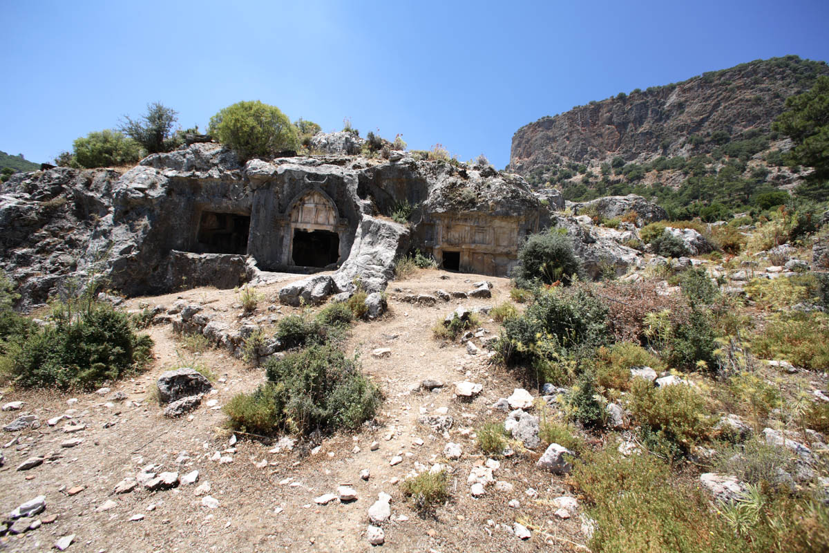 Turkey, Mugla, Pinara – Rock-cut tombs