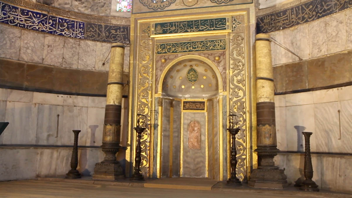 Turkey, Marmara, Istanbul, Hagia Sophia – Mihrab