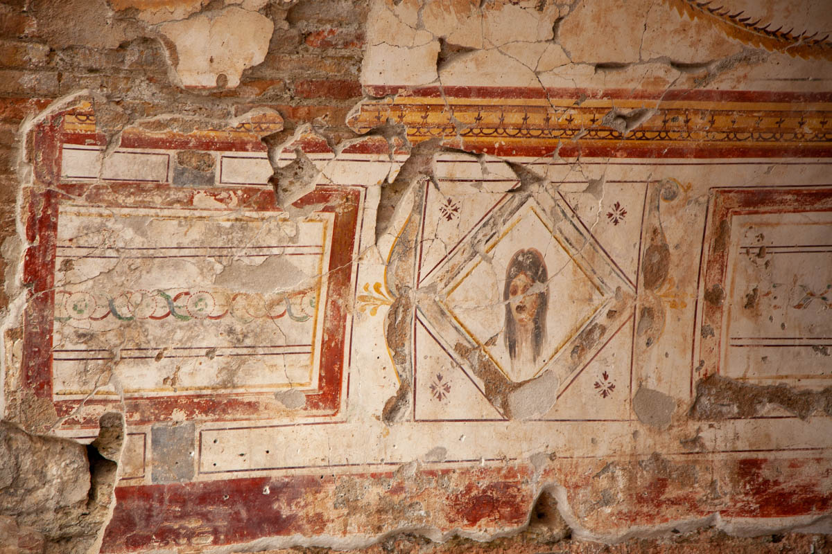 Turkey, Izmir, Ephesus, Roman frescoes