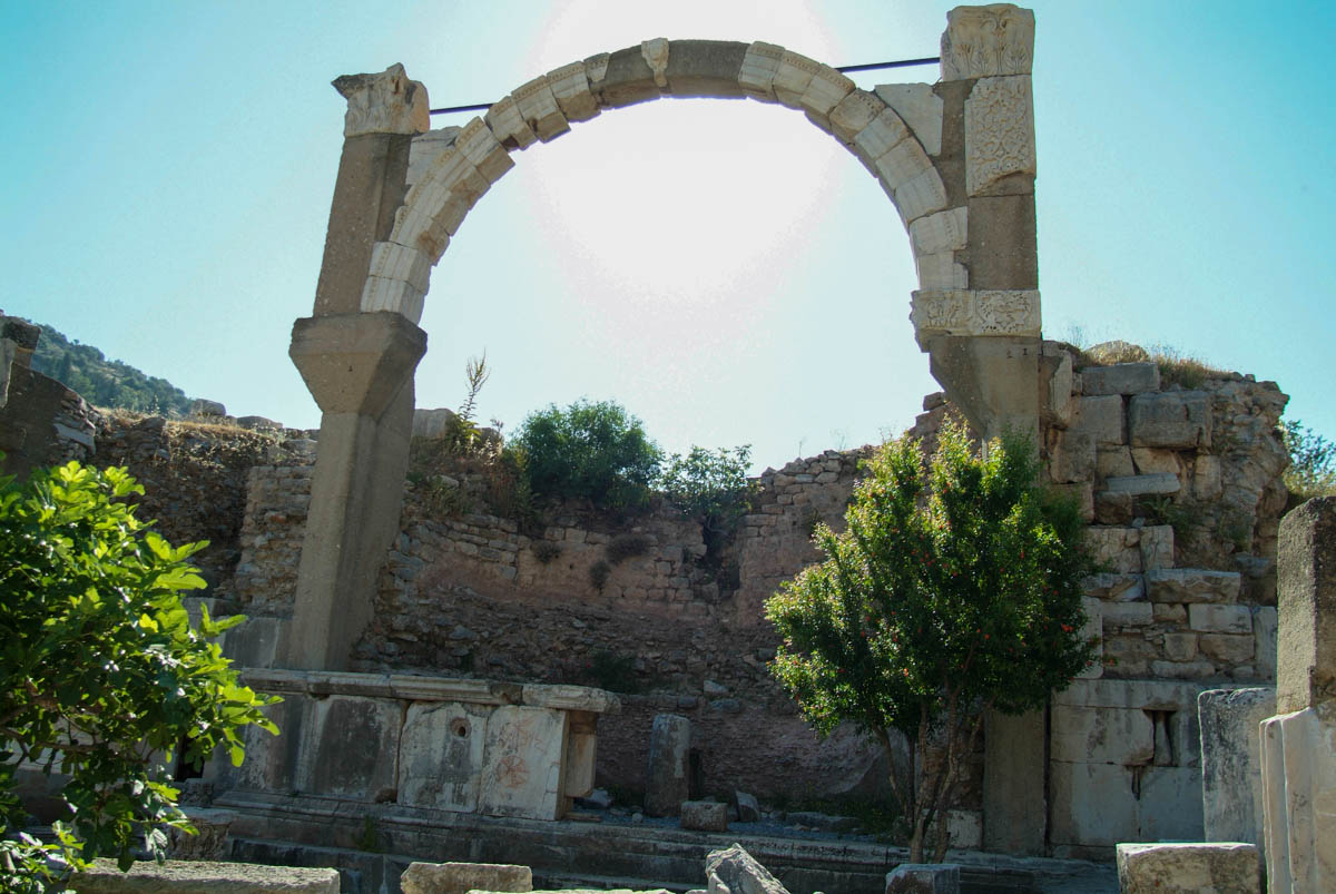 Turkey, Izmir, Ephesus, Polio fountain