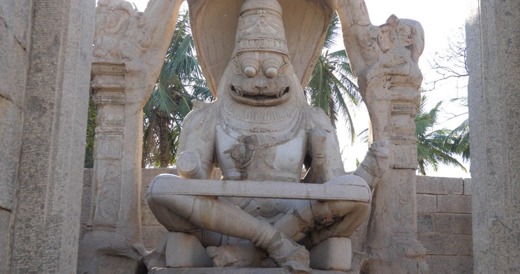 India, Karnataka, Hampi – Laksmi Narashimha temple