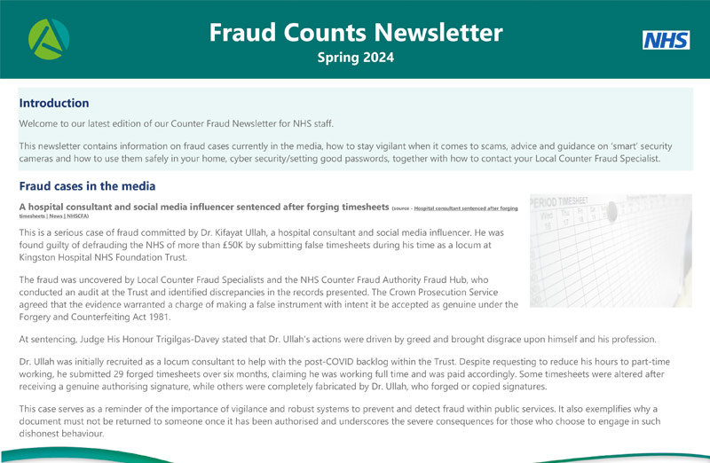 Fraud Counts Newsletter