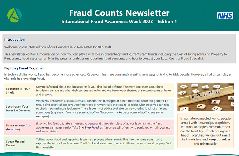 Fraud Counts Newsletter