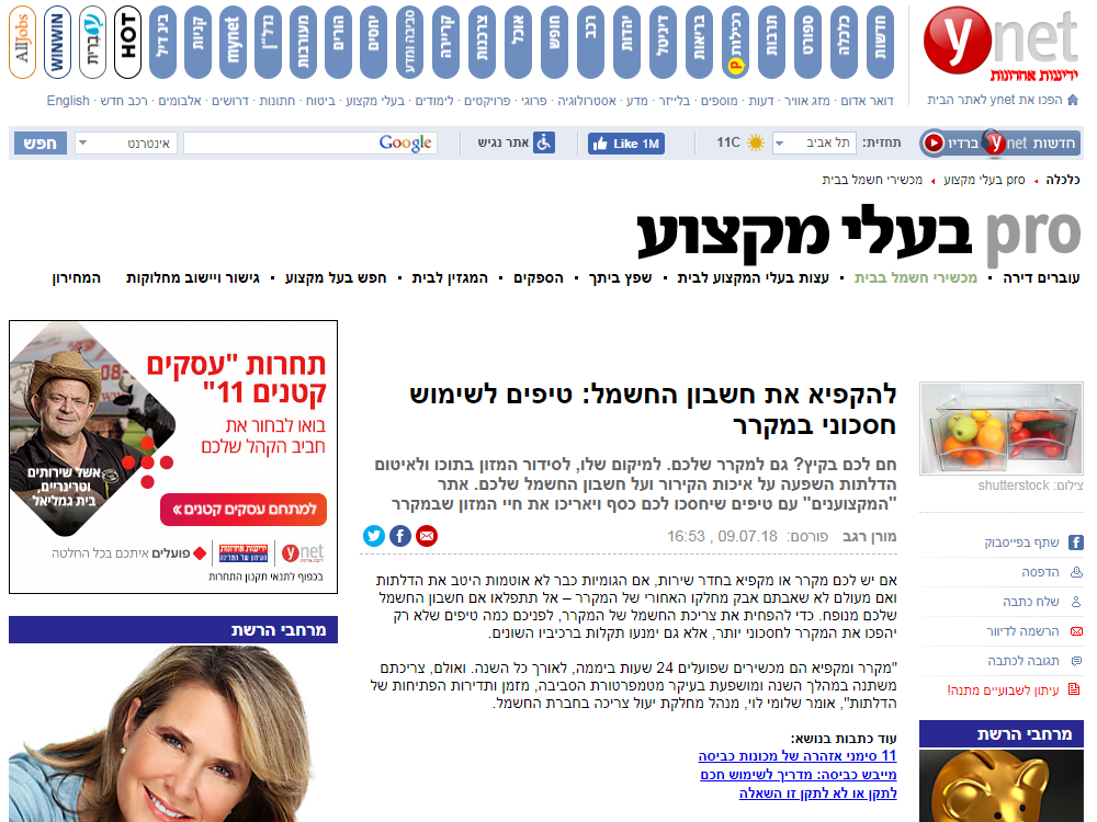 כתבה בynet - בעלי מקצוע