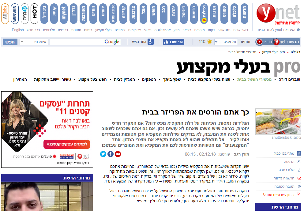 כתבה בynet - בעלי מקצוע