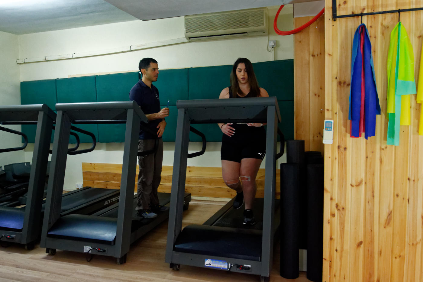 Man running on treadmill
