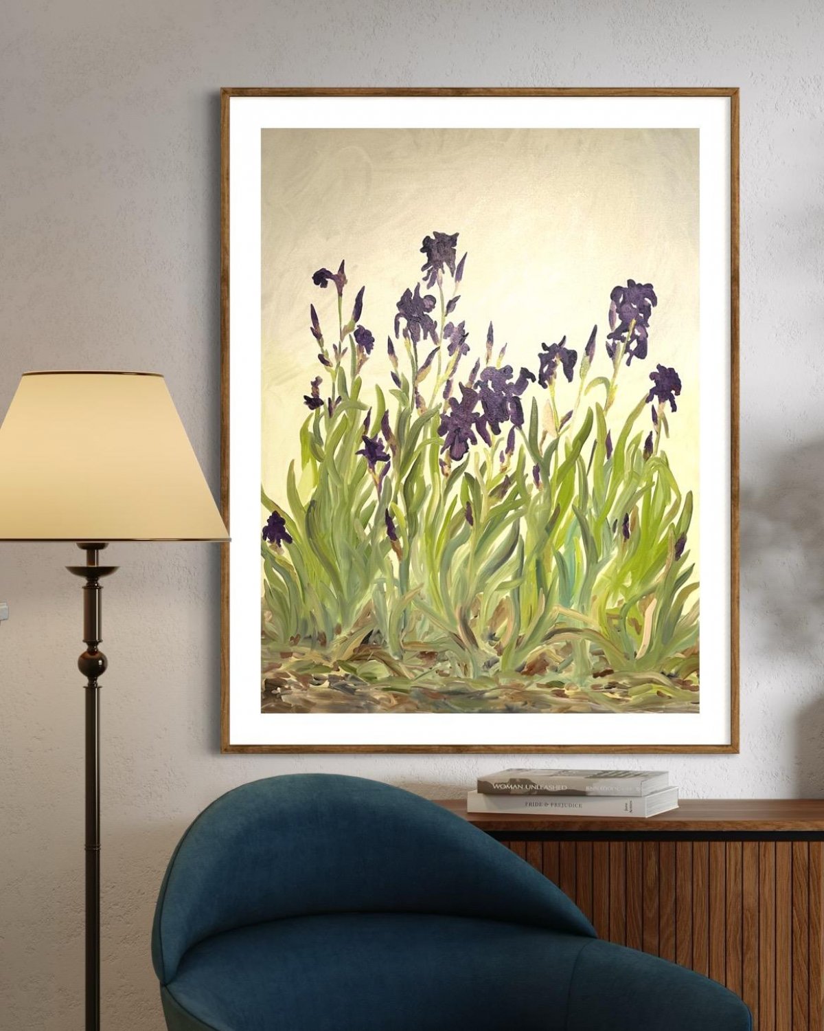 Iris Blooms — Oil Painting on Canvas by Limor Mazuz