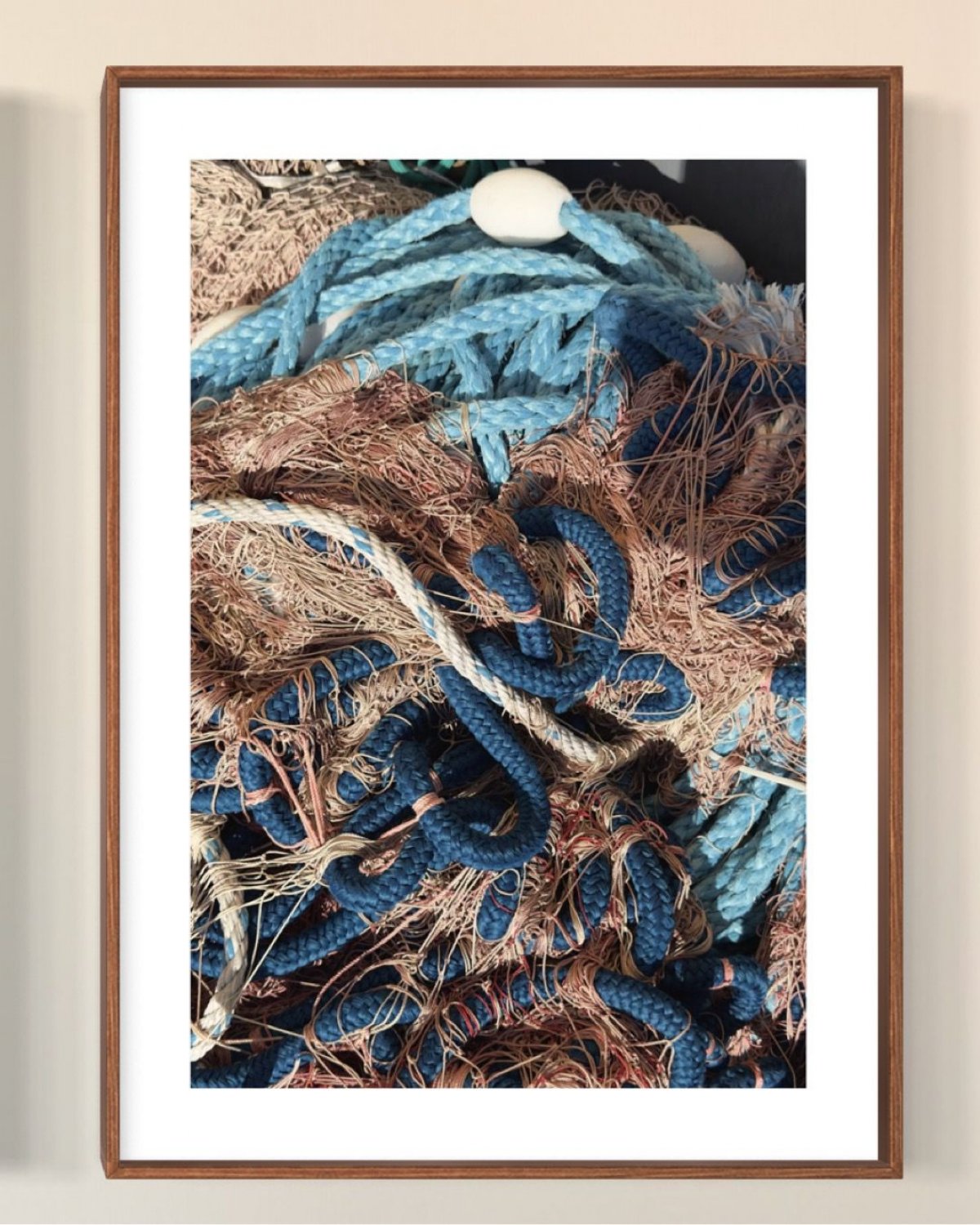Blue and Beige Net — Print on Perspex by Limor Mazuz