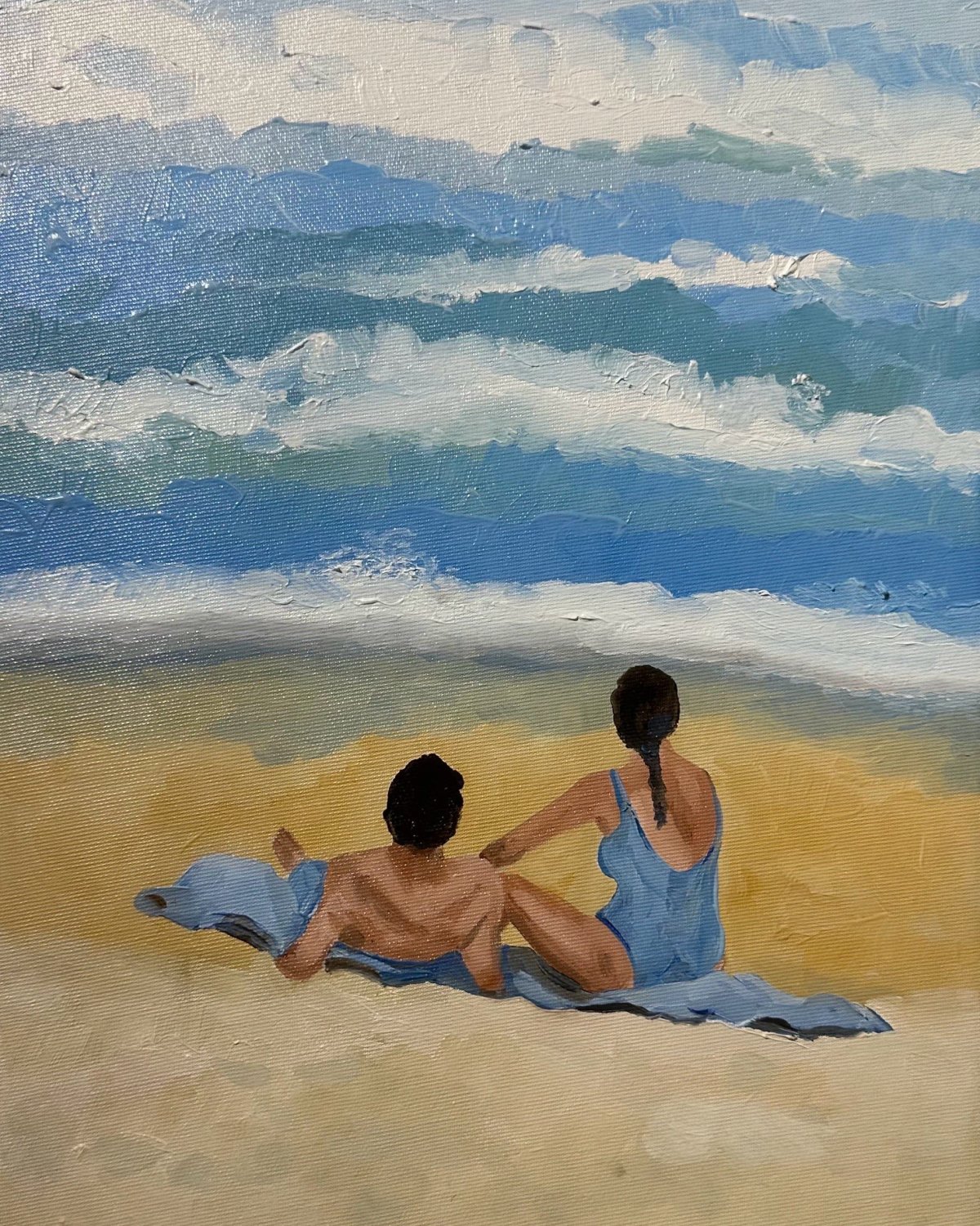 A Couple at the Sea by Limor Mazuz