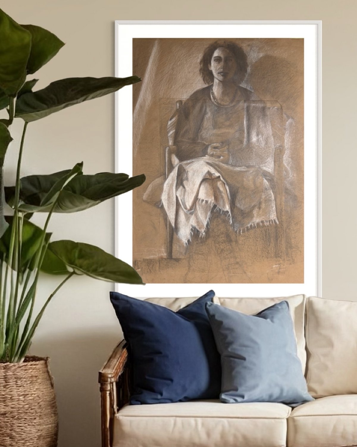 Friendly Model with a Blanket — Works on Paper by Limor Mazuz
