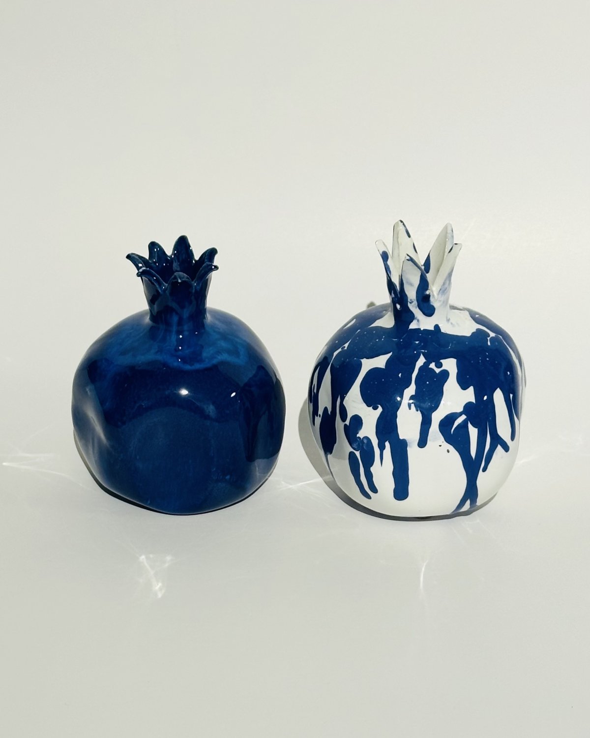 Dual Pomegranates Elegance — Pottery by Limor Mazuz