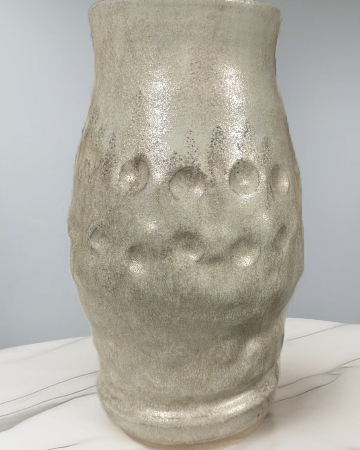Tall Natural Stone Vase — Ceramic by Limor Mazuz