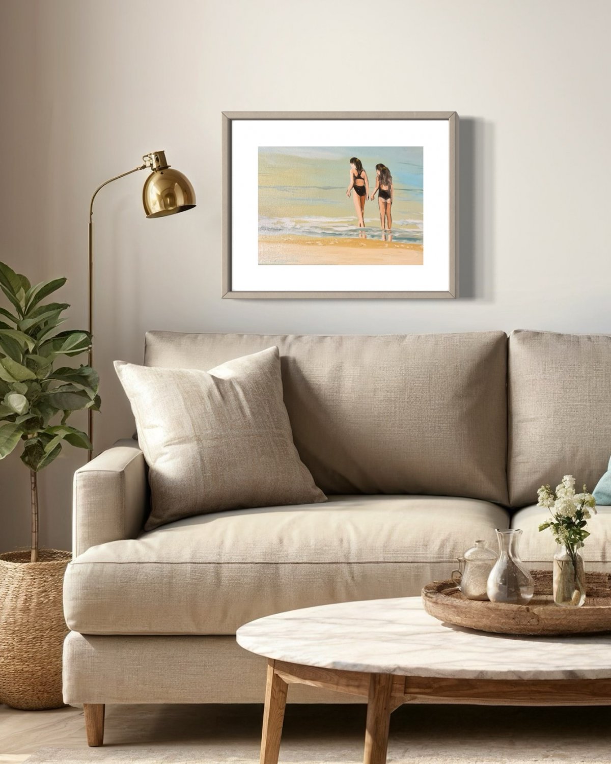 Young Girls at the Beach by Limor Mazuz