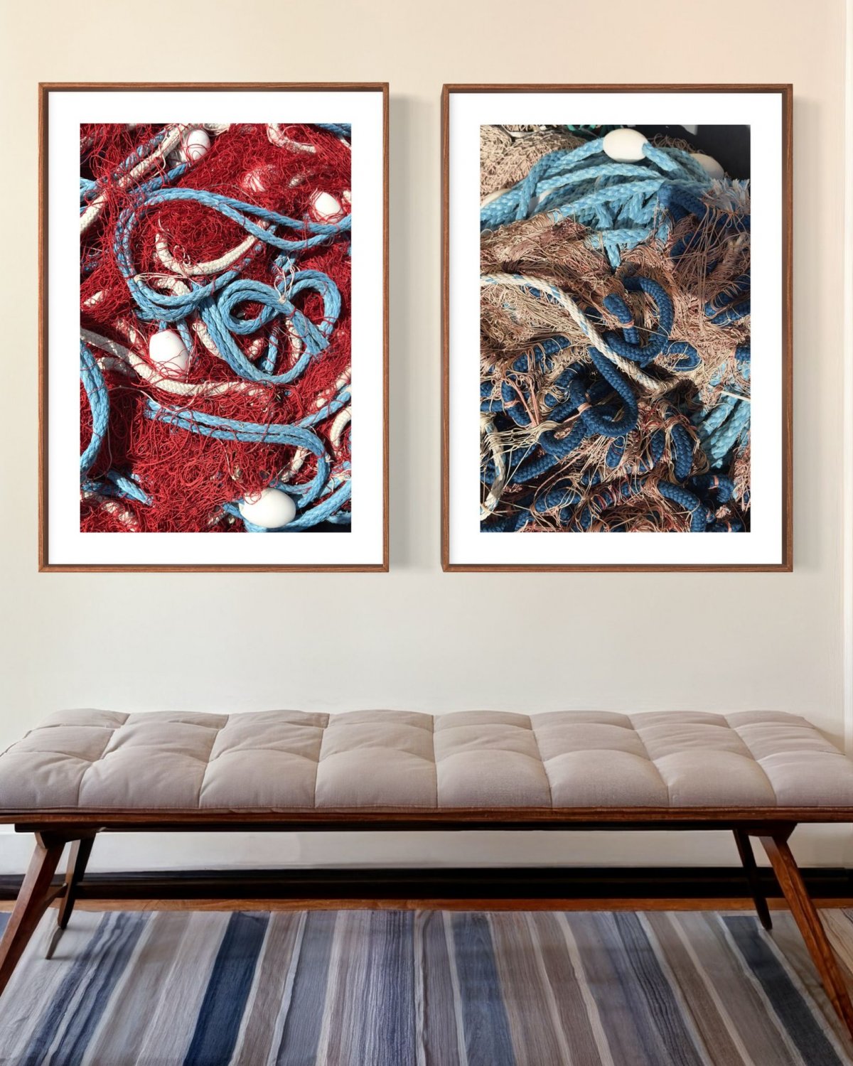 Seaside Net Waves — Print on Perspex by Limor Mazuz