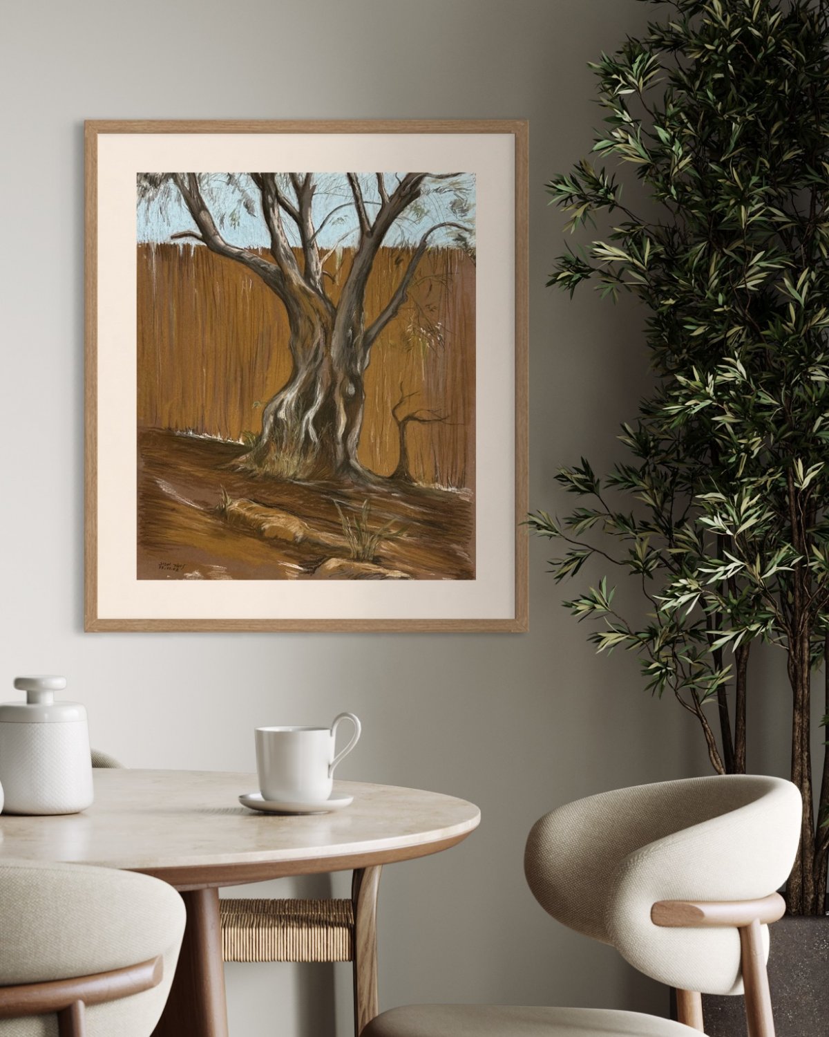 Tree with a Fence by Limor Mazuz