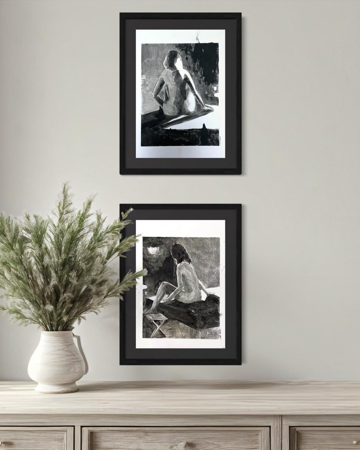 Dual Silhouette Women — Works on Paper by Limor Mazuz