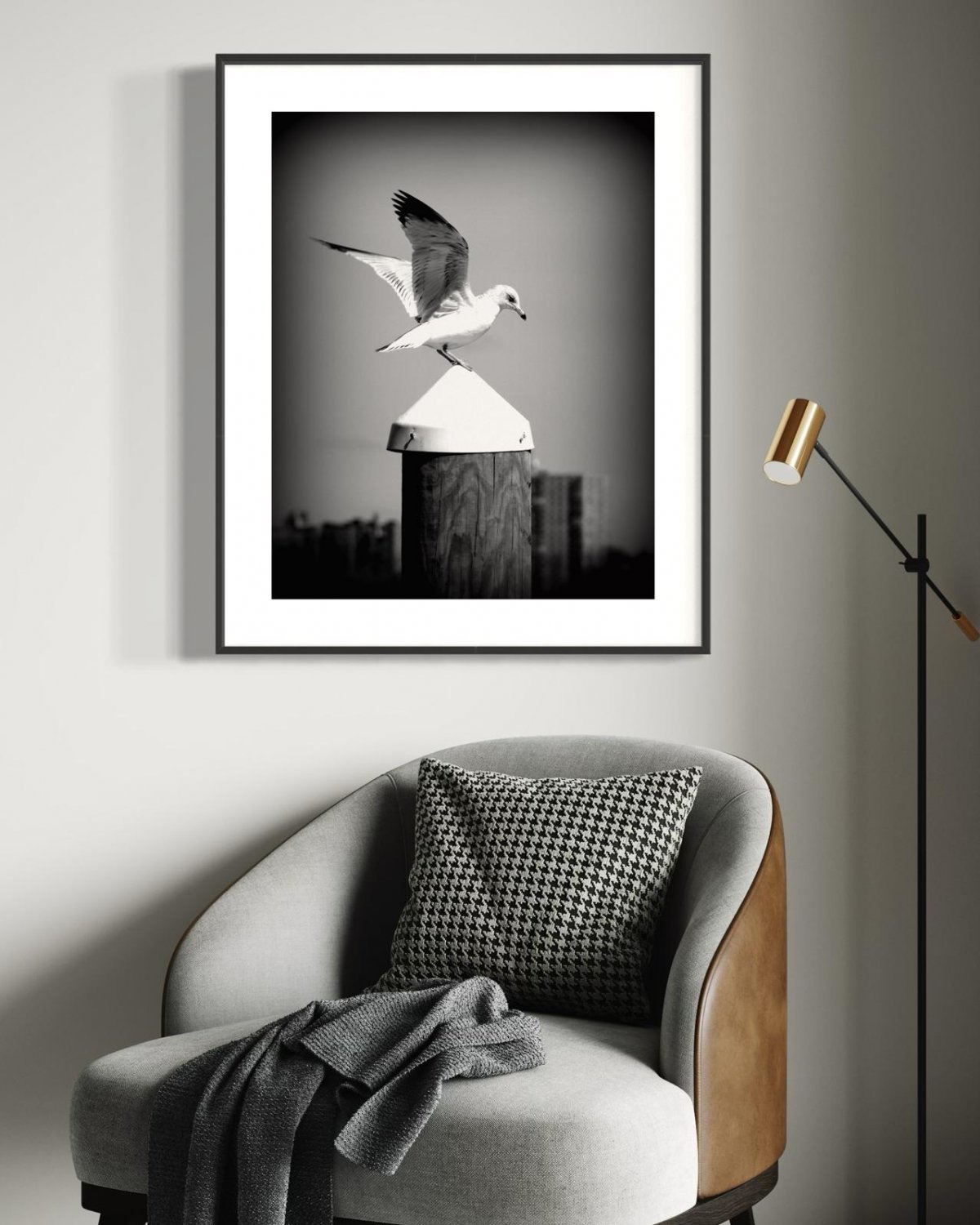 Seagull Landing — Print on Perspex by Limor Mazuz