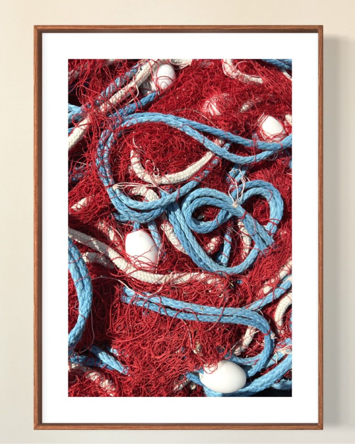 Blue and Red Net — Print on Perspex by Limor Mazuz