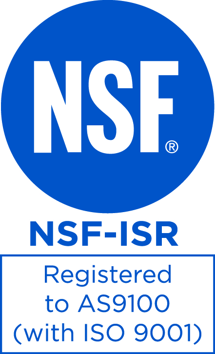 NSF-ISR Registered to AS9100 (with ISO 9001)