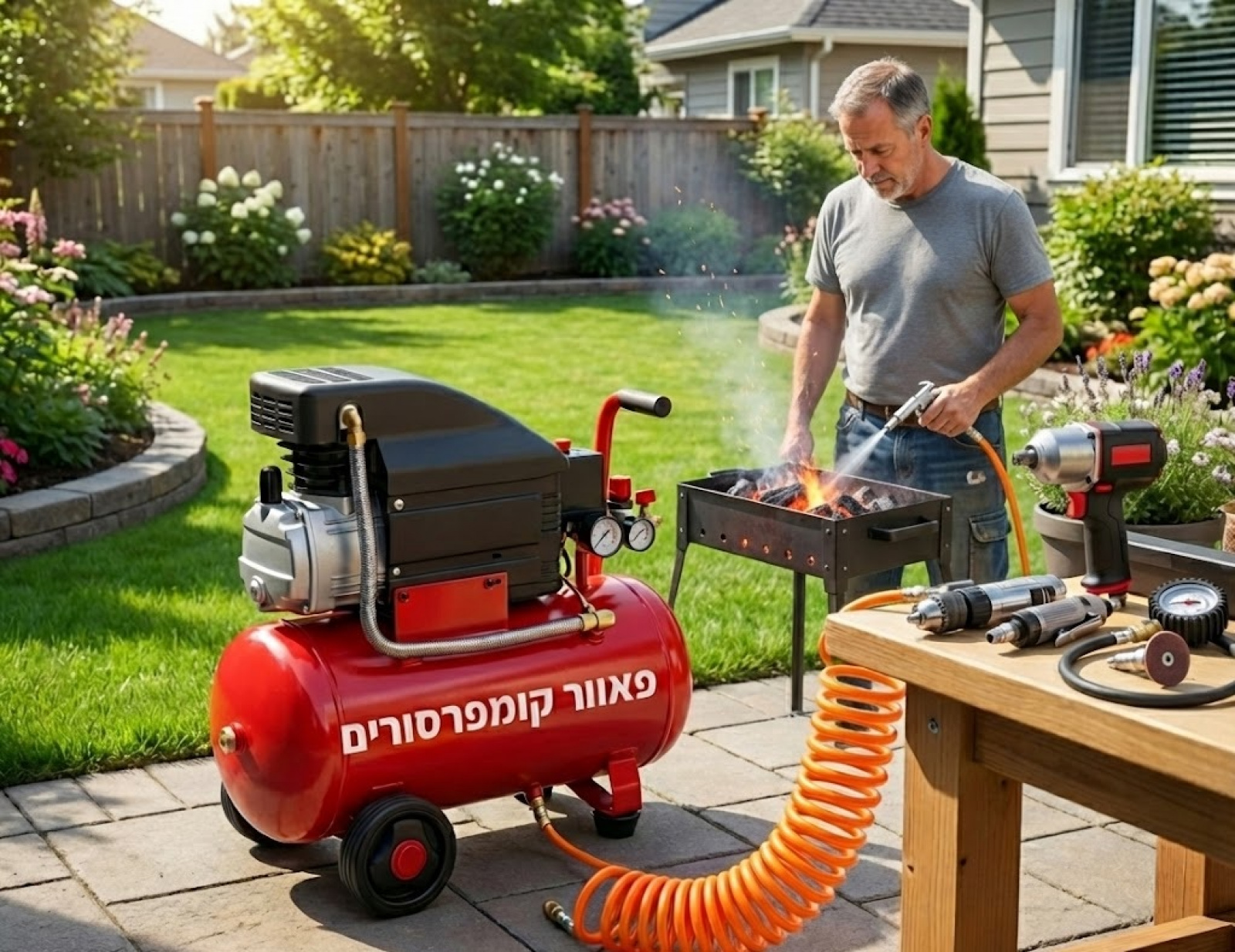 קומפרסור ביתי 24 ליטר 2 כ"ס