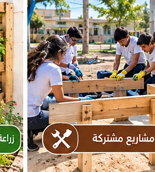 פרויקטים משותפים — בניית אדנית עץ בשיתוף תלמידים